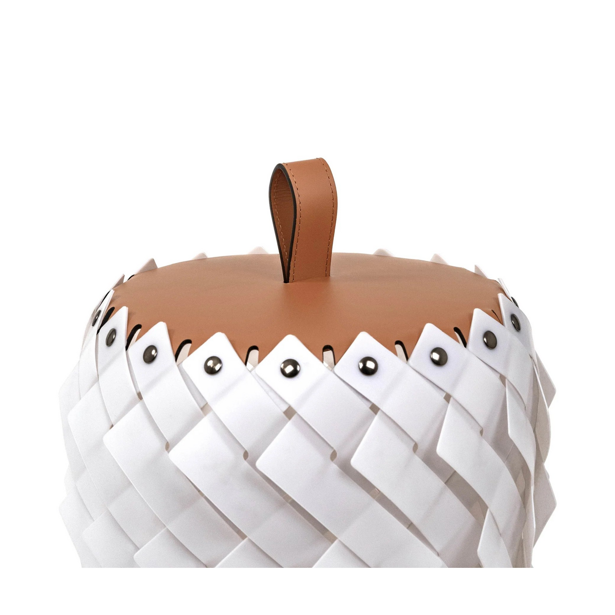   Woven Leather Floor Lantern | Oroa.com