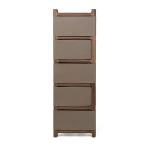   Wood Framed Leather Room Divider | Oroa.com
