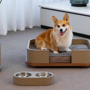   Leather Covered Pet Bowl | Oroa.com