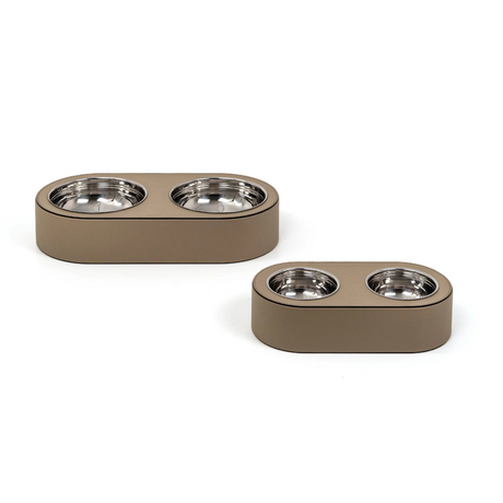   Leather Covered Pet Bowl | Oroa.com
