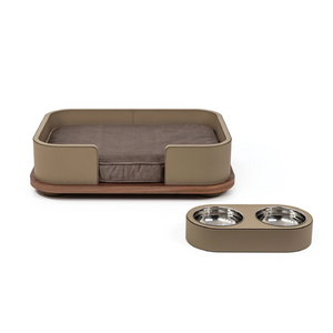   Leather Covered Pet Bowl | Oroa.com
