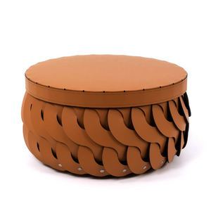   Leather Tall Basket | Oroa.com