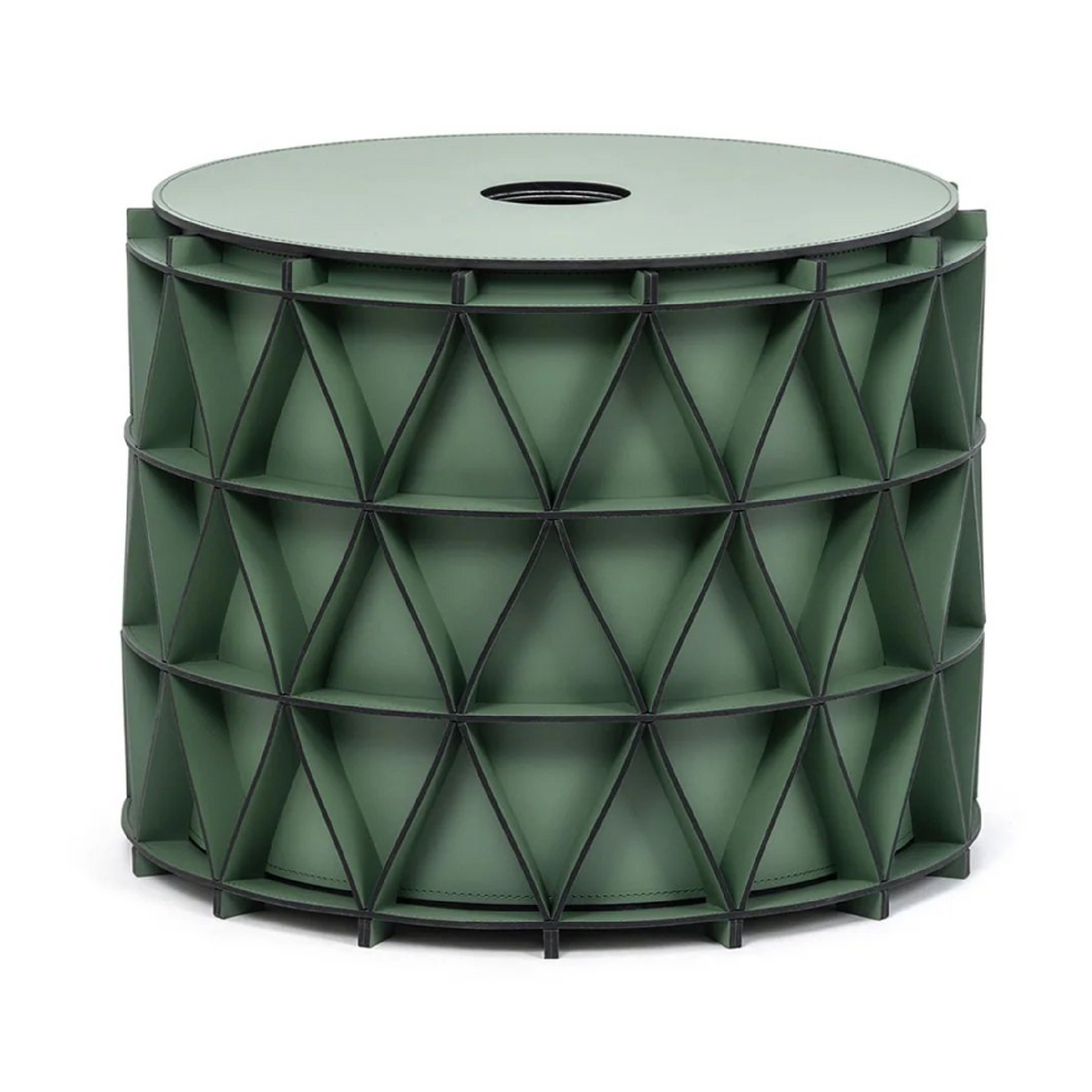   Round Leather Outdoor Basket S | Oroa.com
