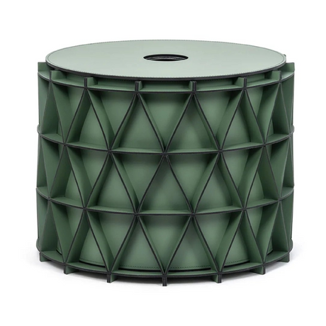   Round Leather Outdoor Basket S | Oroa.com