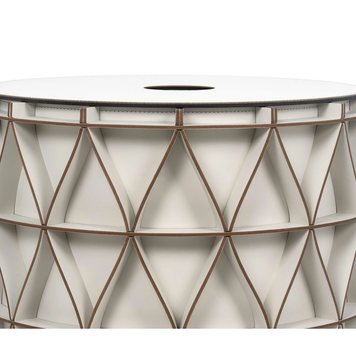   Regenerated-Leather Outdoor Basket | Oroa.com