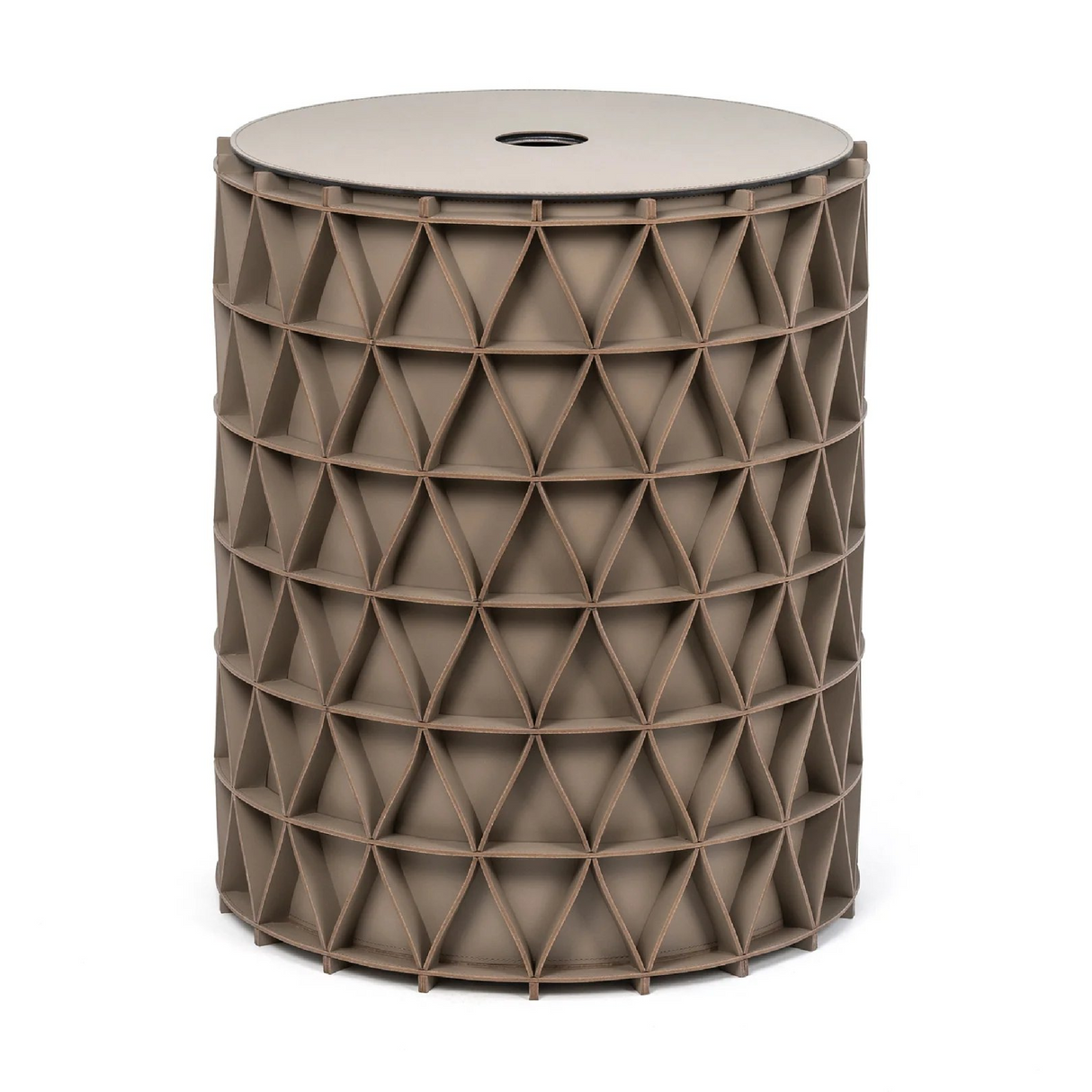   Regenerated-Leather Outdoor Basket | Oroa.com