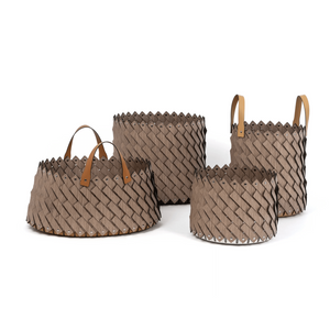   Wood Weave Square Basket | Oroa.com