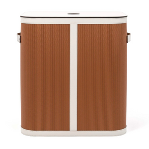   Rectangular Lidded Leather Basket | Oroa.com