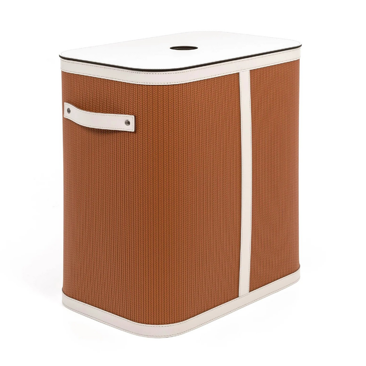   Rectangular Lidded Leather Basket | Oroa.com