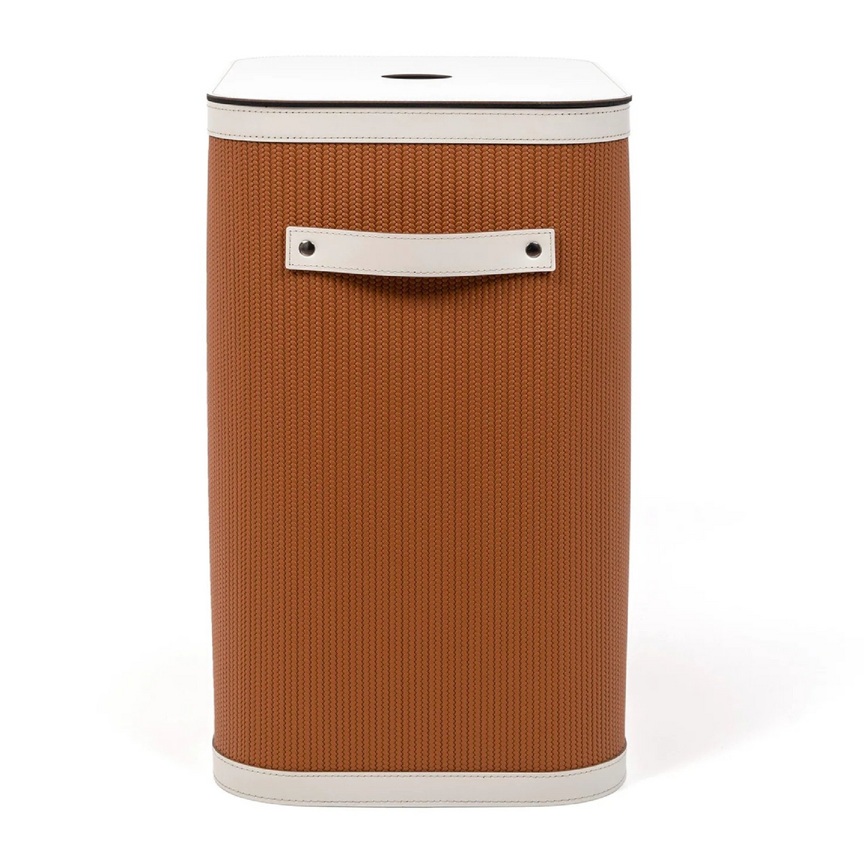   Rectangular Lidded Leather Basket | Oroa.com