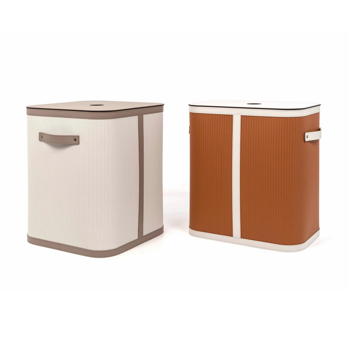  Rectangular Lidded Leather Basket | Oroa.com