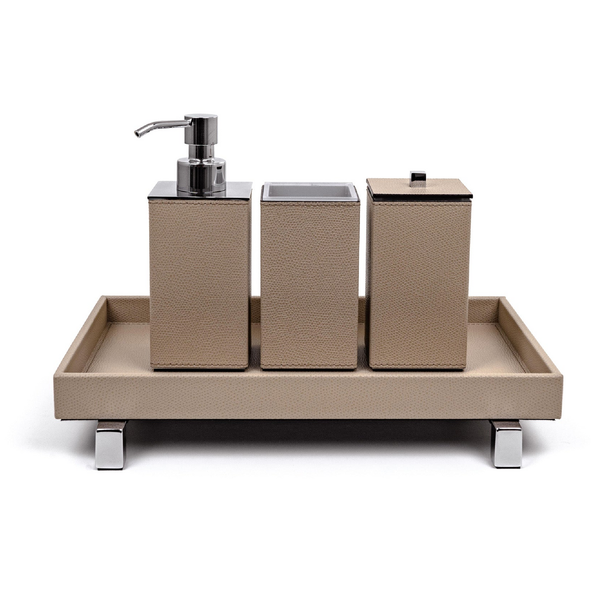   Square Leather Bathroom Set | Oroa.com