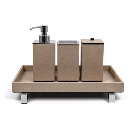  Square Leather Bathroom Set | Oroa.com