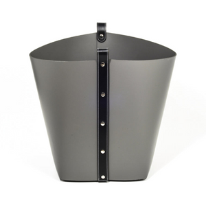   Flared Leather Basket | Oroa.com