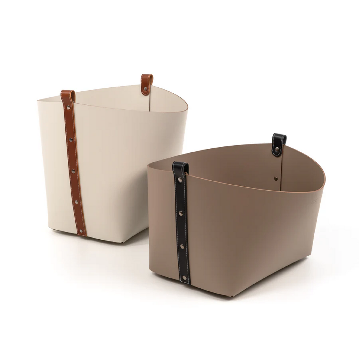   Leather Tall Basket | Oroa.com