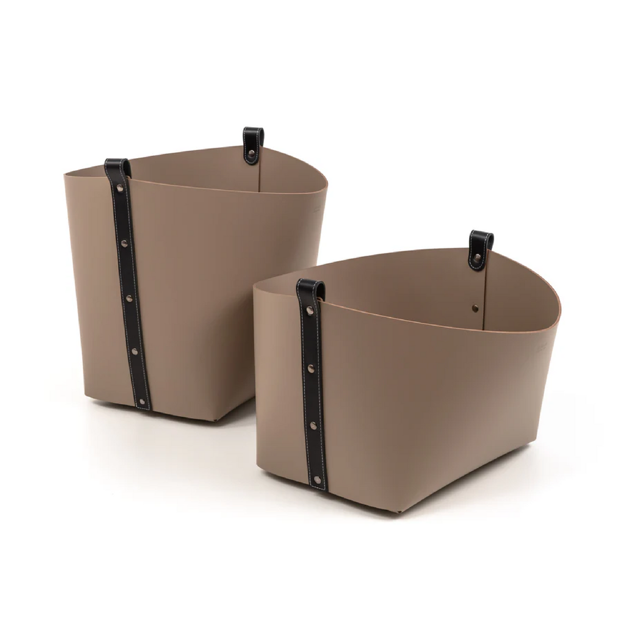   Leather Tall Basket | Oroa.com