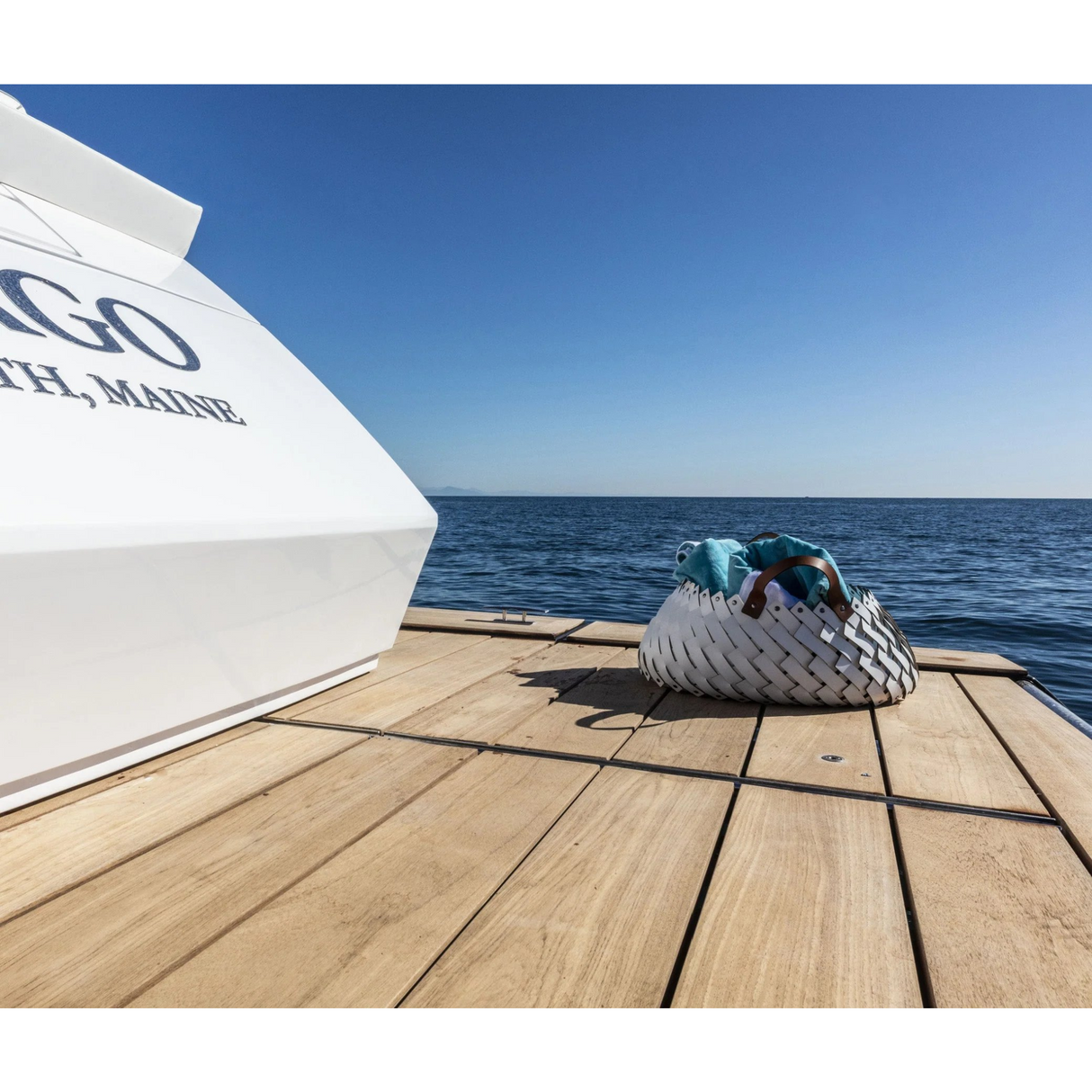   Handwoven Leather Basket | Oroa.com