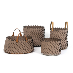   Weave Square Basket with Handles M | Oroa.com