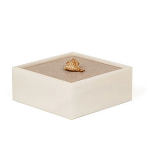   Leather Lidded Square Box S | Oroa.com