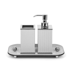   Leather Covered Bathroom Set | Oroa.com