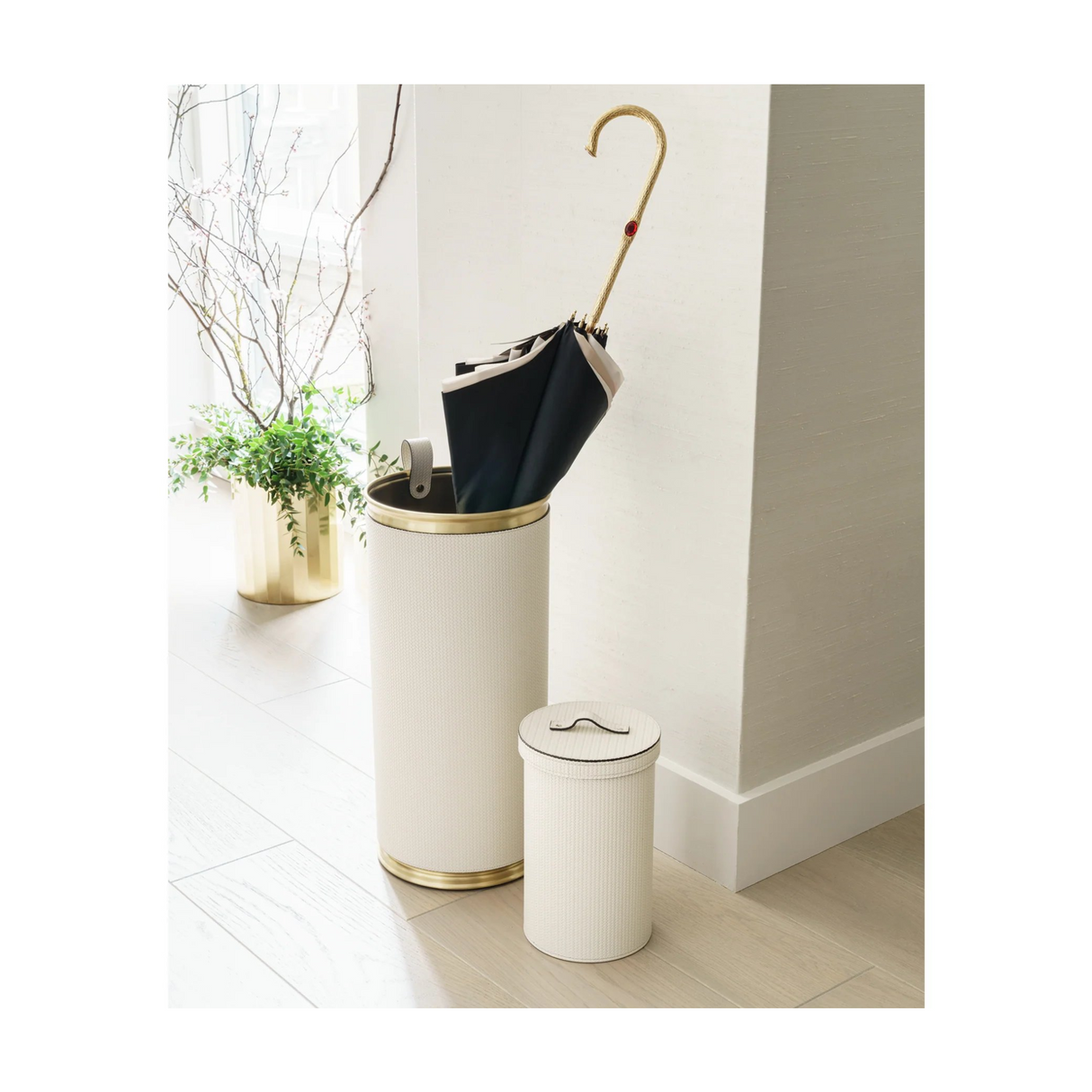   Leather Covered Umbrella Stand | Oroa.com
