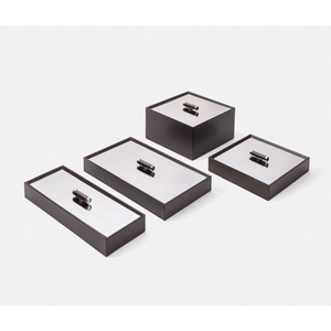   Calfskin Leather Rectangular Box | Oroa.com