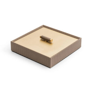   Calfskin Leather Rectangular Box | Oroa.com
