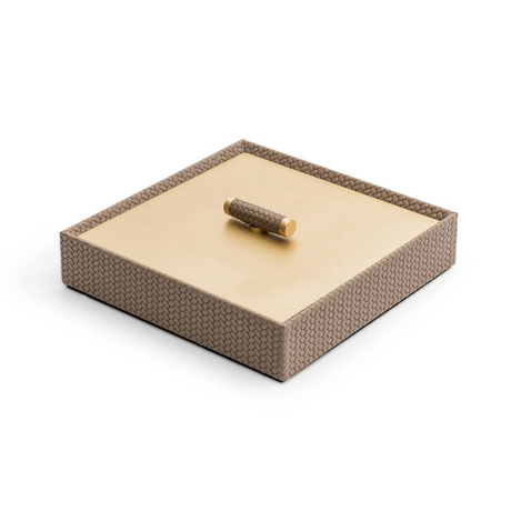   Calfskin Leather Rectangular Box | Oroa.com