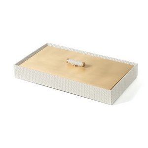   Calfskin Leather Rectangular Box | Oroa.com