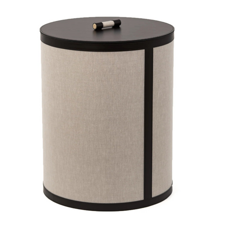   Short Round Leather Basket | Oroa.com