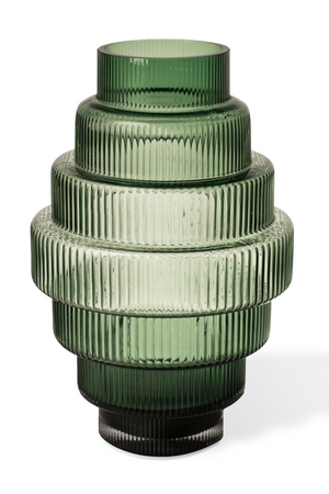   Green Tiered Glass Vase | Oroa.com