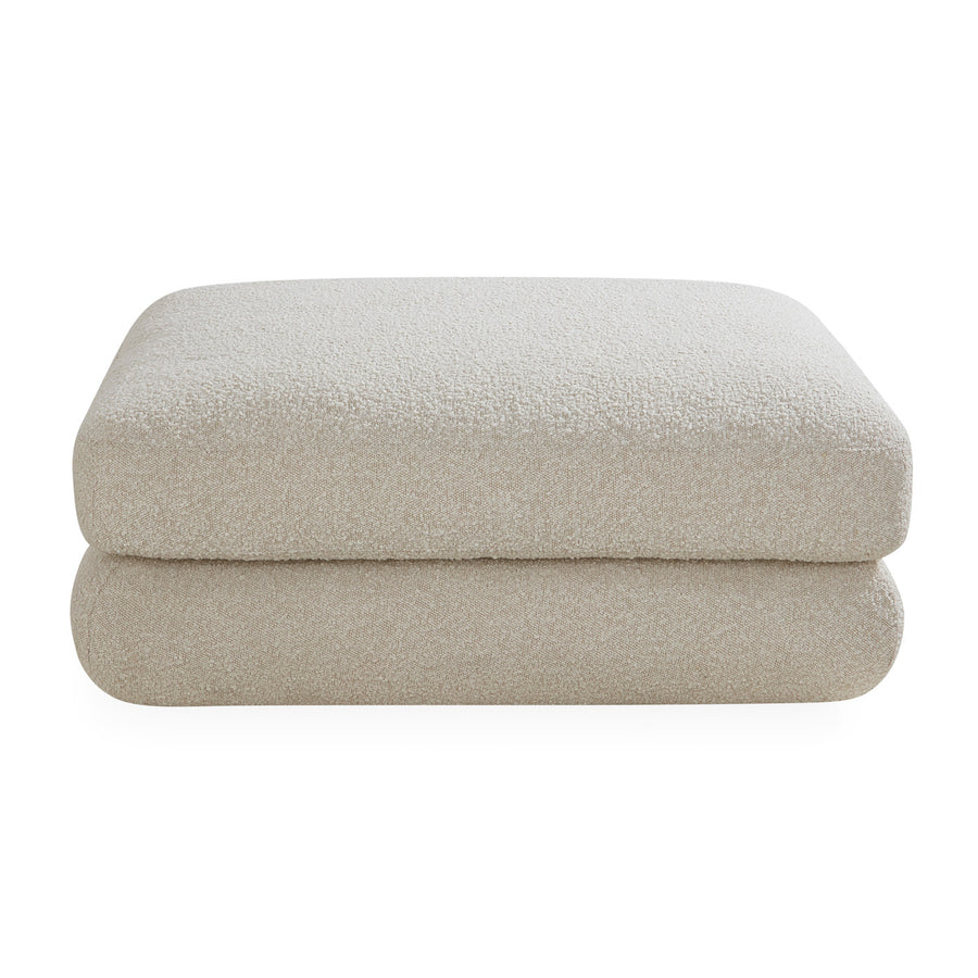   Bouclé Square Ottoman | Oroa.com