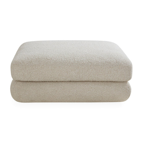   Bouclé Square Ottoman | Oroa.com