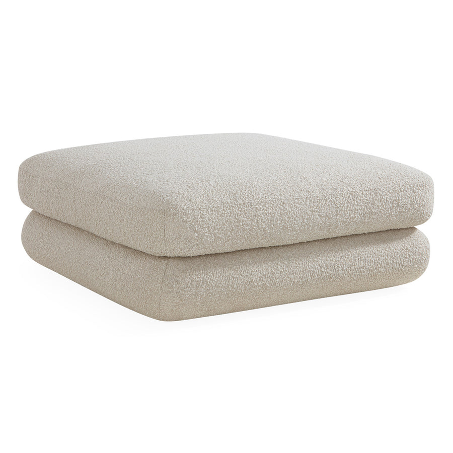   Bouclé Square Ottoman | Oroa.com
