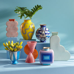   Marbleized Conical Vase | Oroa.com