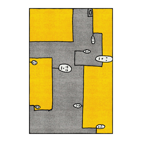   Illustrated Yellow Rug 10' x 6'7" | Oroa.com