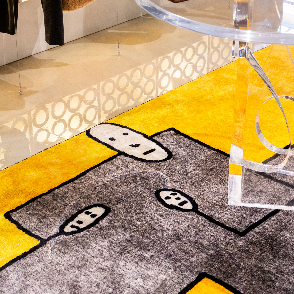   Illustrated Yellow Rug 10' x 6'7" | Oroa.com