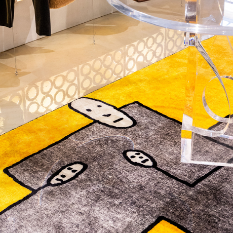   Illustrated Yellow Rug 10' x 6'7" | Oroa.com