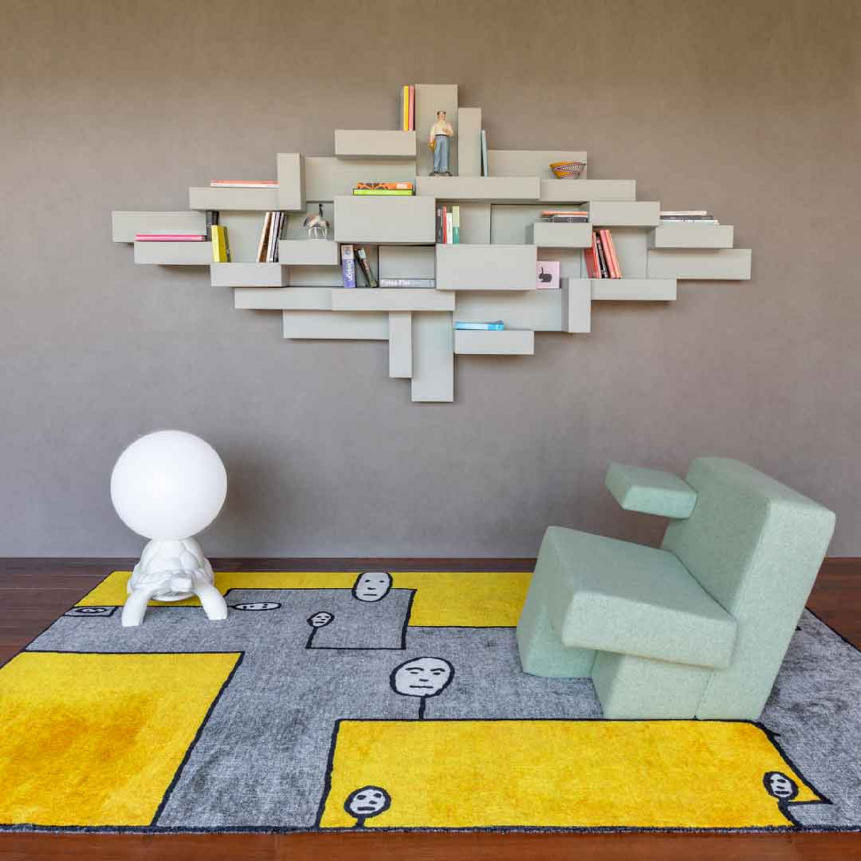   Illustrated Yellow Rug 10' x 6'7" | Oroa.com
