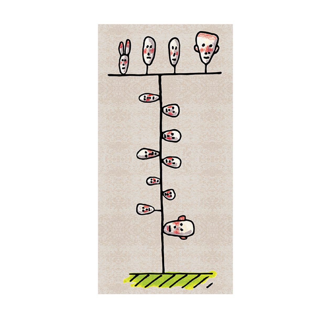   Human Faces Carpet 3'3" x 6'7" | Oroa.com