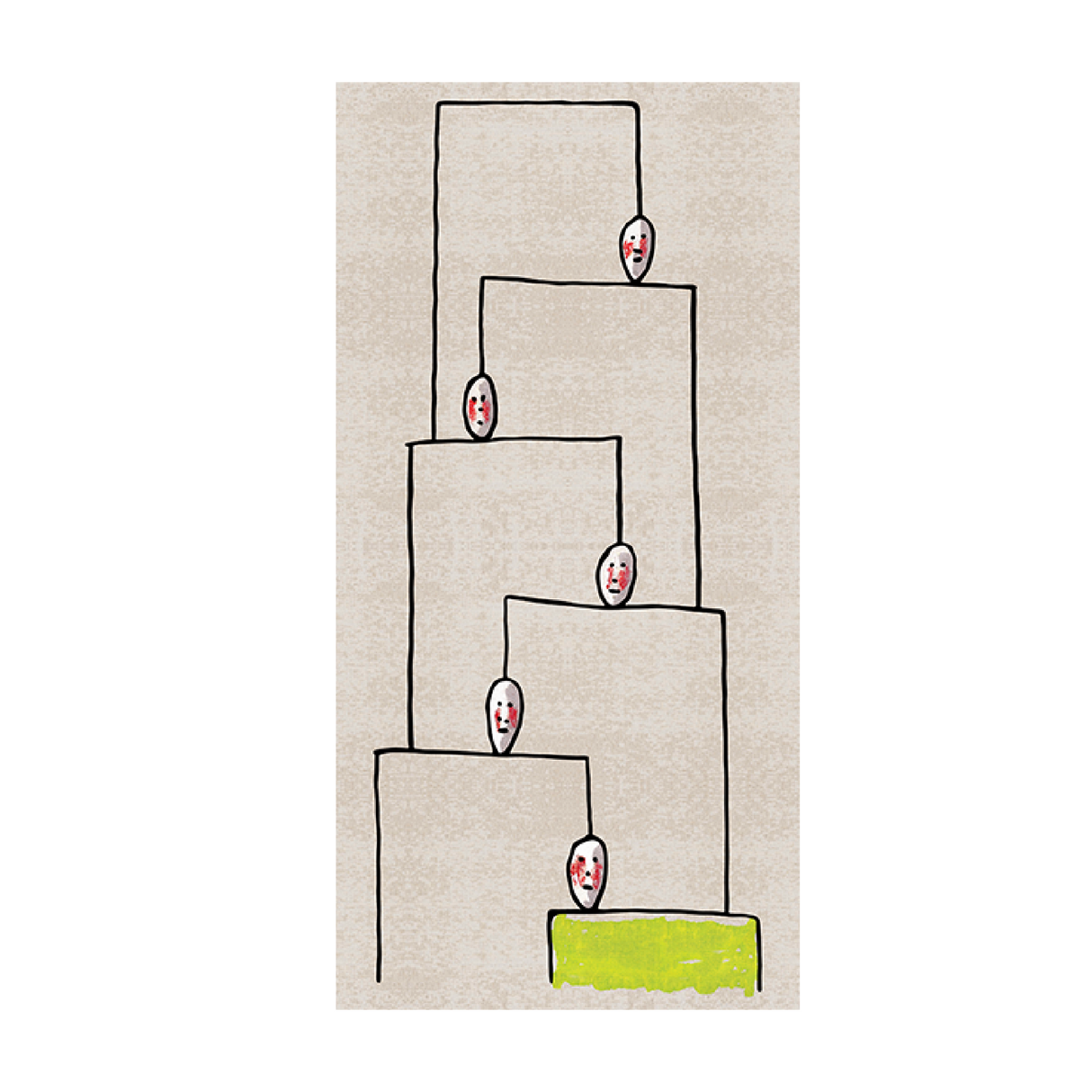   Line Faces Carpet 3'3" x 6'7" | Oroa.com