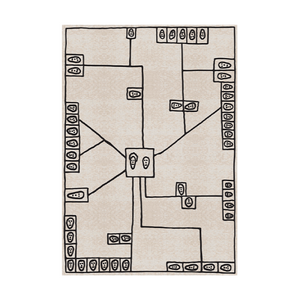   Beige Face Drawing Carpet | Oroa.com