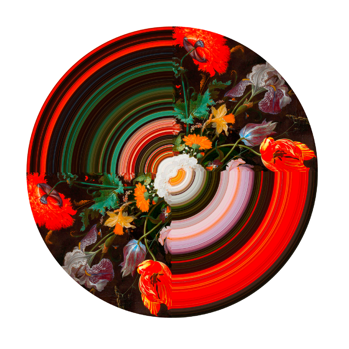   Floral Pattern Round Rug | Oroa.com