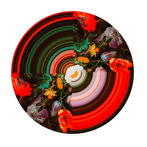   Floral Pattern Round Rug | Oroa.com