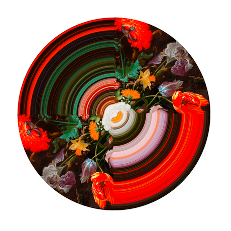   Floral Pattern Round Rug | Oroa.com