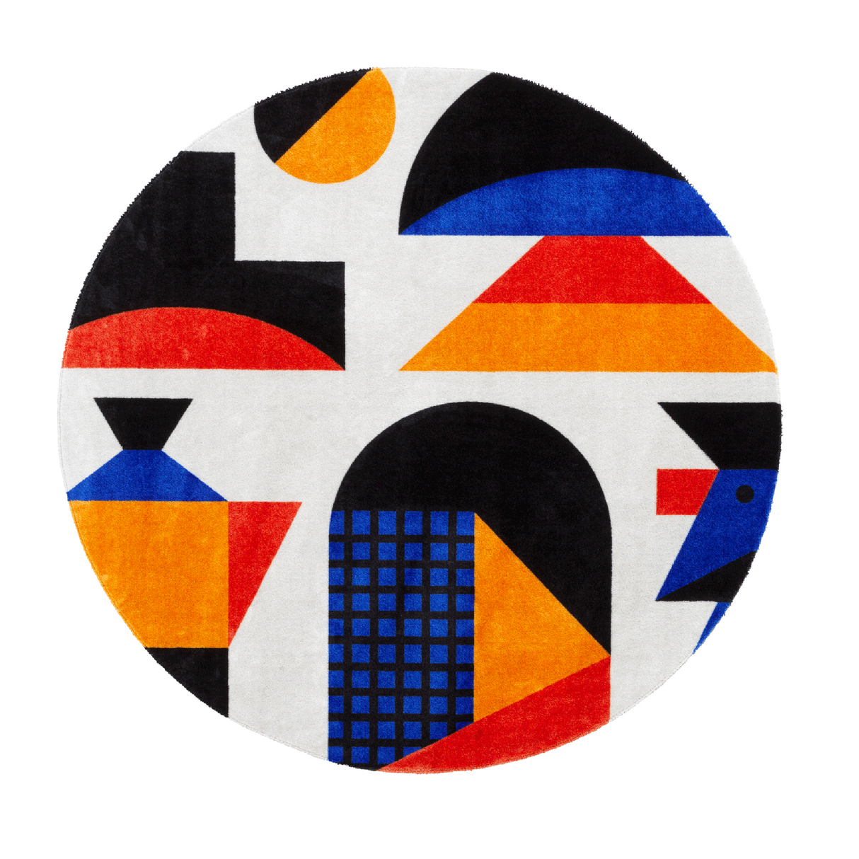   Round Geometric Pattern Rug | Oroa.com