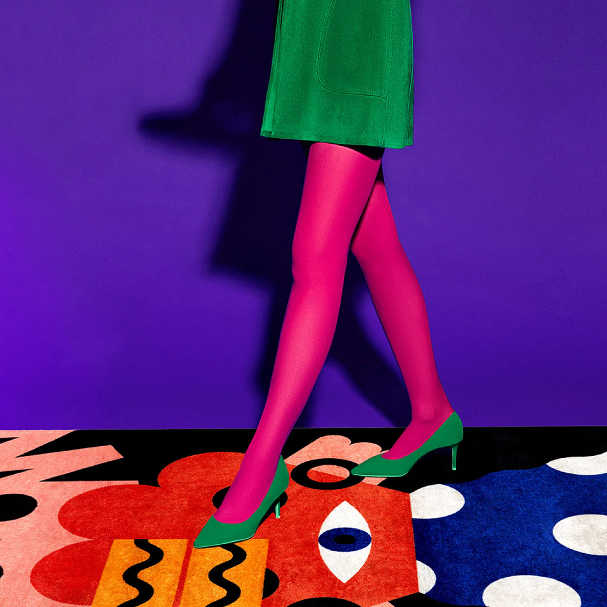   Multicolored Geometric Pattern Rug | Oroa.com