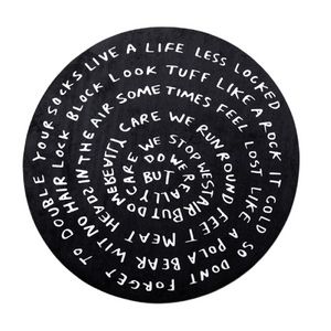   Black Round Rug | Oroa.com