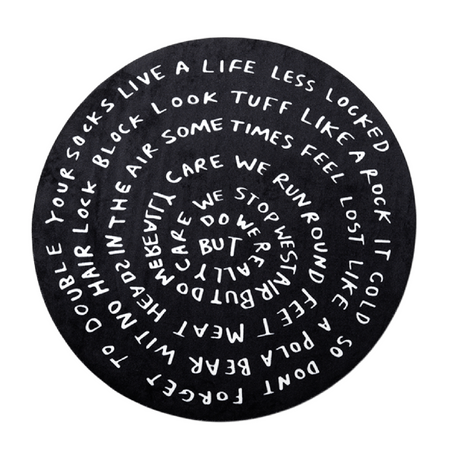   Black Round Rug | Oroa.com