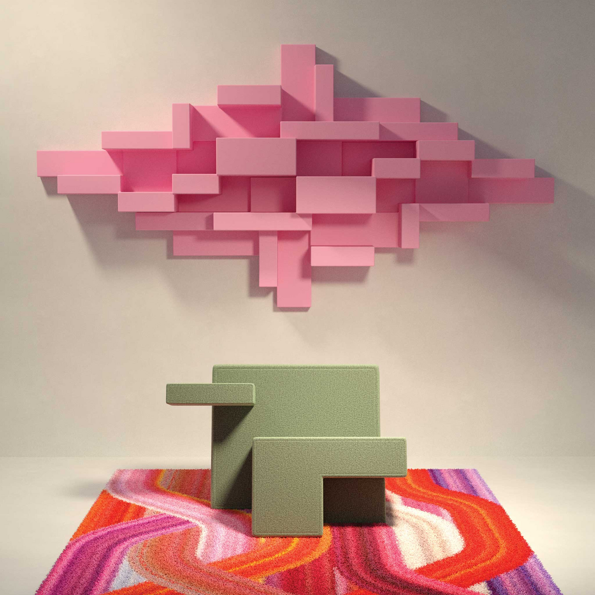   Geometric Modular Wall Shelf | Oroa.com